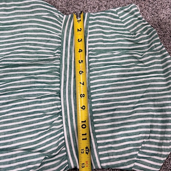 Francesca’s Sloane Striped One Shoulder Midi Dress High Low Linen Cotton Size XS - Picture 11 of 15